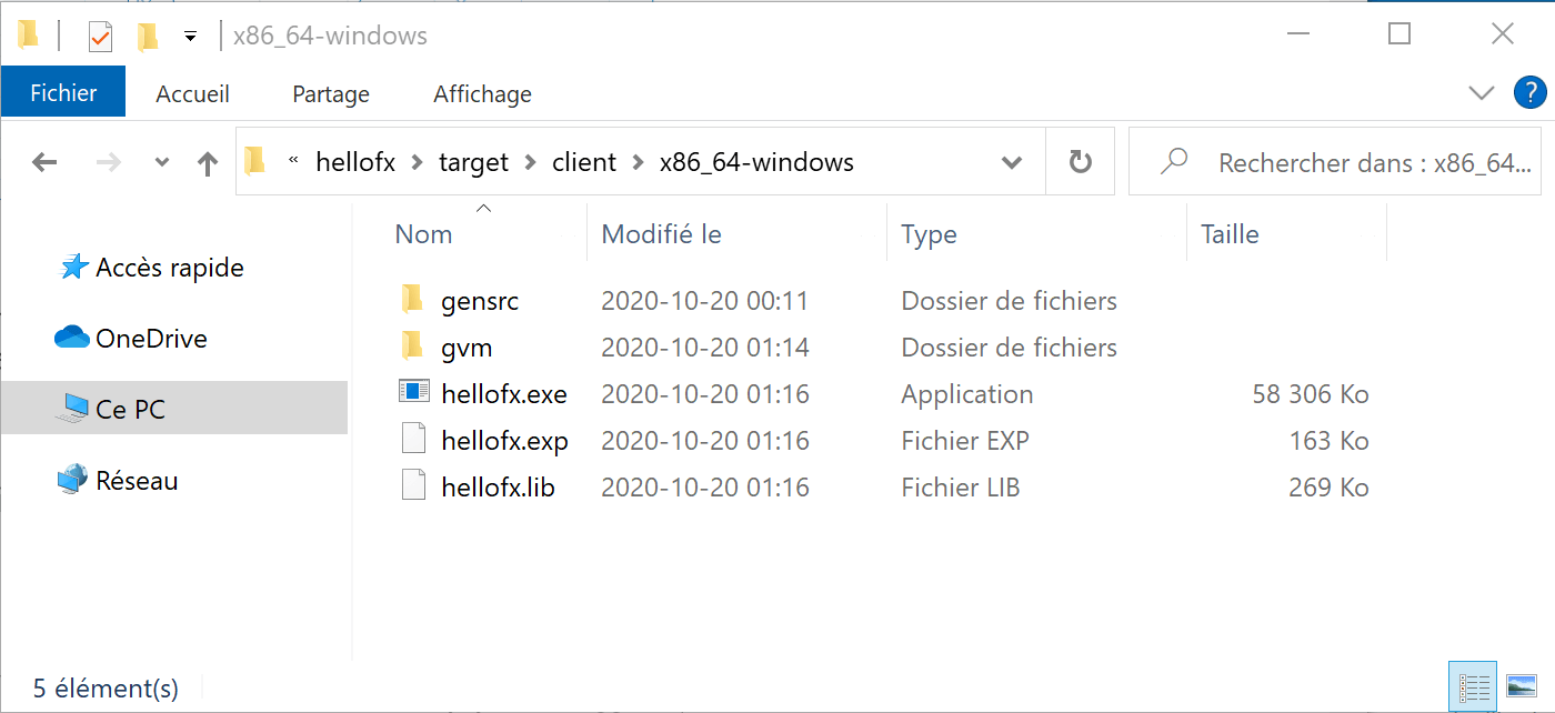 The .exe file in File Explorer