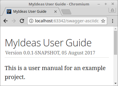 Write a user guide in a Maven project using Asciidoctor